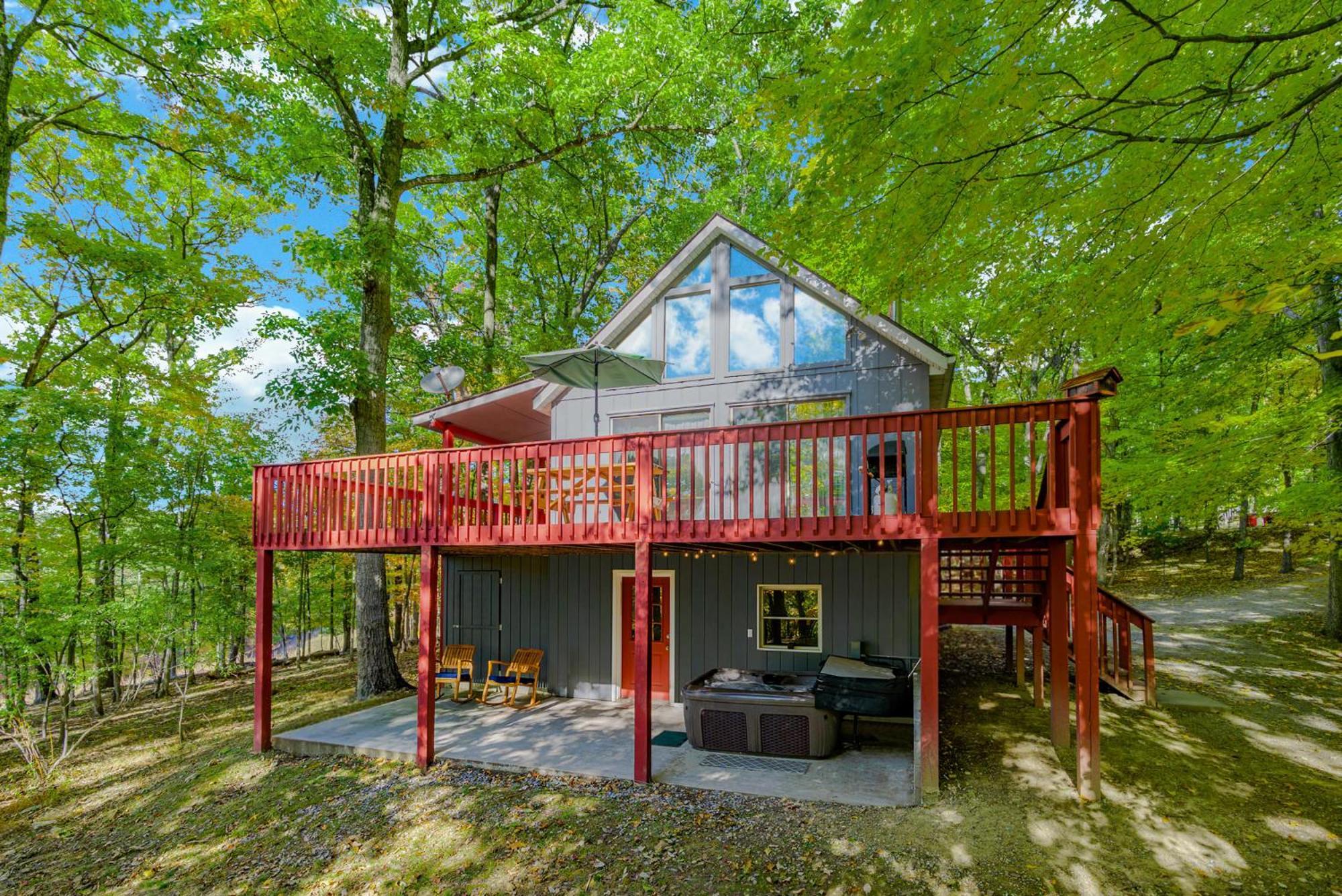 Hot Tub, Large Deck, Wifi, Fire Pit At Chalet Cabin Morton Grove Екстер'єр фото